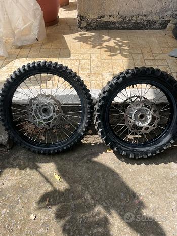 Cerchi ruote cross enduro completi Excel neri