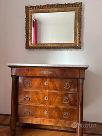 Cassettone stile impero  e specchio