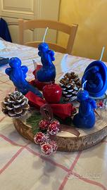 Corona dell’avvento con candele realizzate a mano