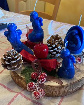 Corona dell’avvento con candele realizzate a mano