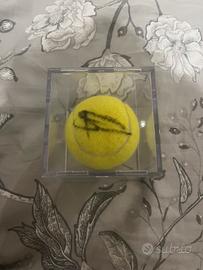Pallina da tennis autografata da Alcaraz