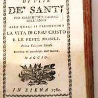 Raccolta Di Vite De Santi - Libro Antico 1780