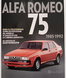 Libro speciale sull' Alfa 75 con dati storia guida