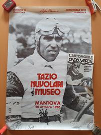 Manifesto originale Tazio Nuvolari 1985 + rivista 
