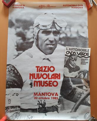 Manifesto originale Tazio Nuvolari 1985 + rivista 