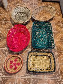 6 ceste in vimini – €1 cad. / tutte a €5