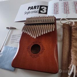 kalimba strumento musicale 17 keys in legno  