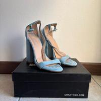 Sandali Quanticlo azzurro polvere – Tacco chunky