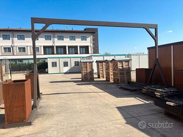 PERGOLATO PORTA TENDE DA SOLE CON VASCHE PER FIORI