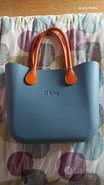 Borsa O Bag Blu con Manici Arancioni
