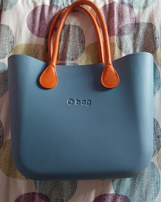 Borsa O Bag Blu con Manici Arancioni
