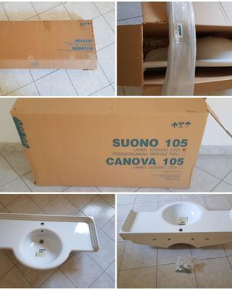Nuovo lavabo bagno semi incasso
