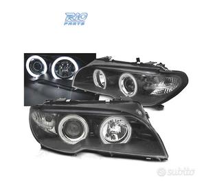 FARI BMW E46 03-06 ANGEL EYES CCFL FONDO NERO
