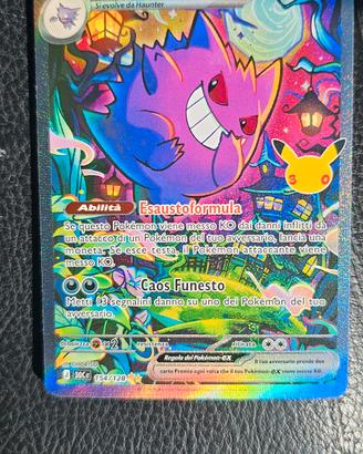 Carta Pokemon Gengar ex 30 anniversario 