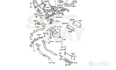 Supporto pedana ant Sx Kawasaki GPZ R 600 35011124