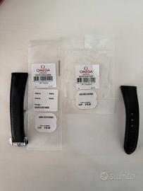 Cinturino Omega in pelle con fibbia in acciaio