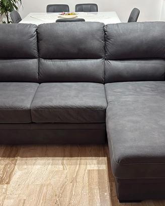 Divano angolare con letto estraibile – come nuovo