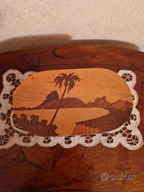 Scatola Cofanetto legno intarsiato