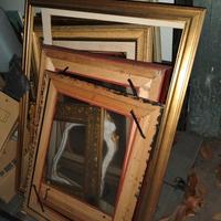 10 cornici in legno grandi stock