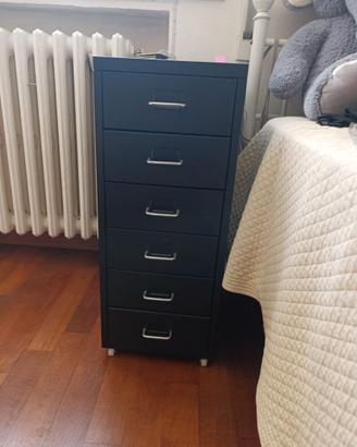 Cassettiera nera Ikea metallo