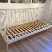 Letto in ferro battuto + doghe in legno