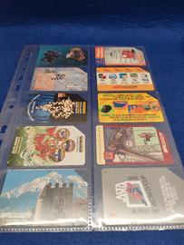 10 fogli trasparenti porta schede telefoniche 