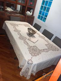 Antica Tovaglia Lino con 12 Tovaglioli