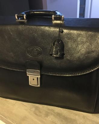 Borsa da ufficio 100% pelle con 4 scomparti