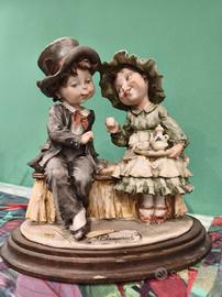 Statua Giuseppe Armani "Tea Time" 1982 Vintage