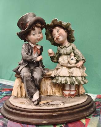 Statua Giuseppe Armani "Tea Time" 1982 Vintage