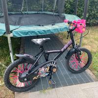 Biiccletta bambina 16” nero/fucsia