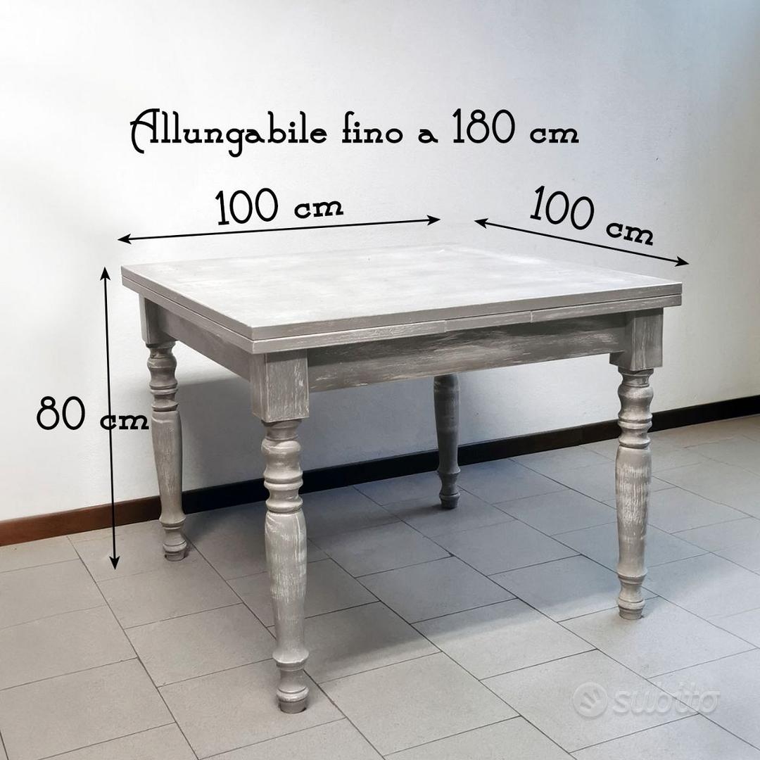 Tavolo Allungabile Quadrato Shabby Chic 100x100 - Arredamento e Casalinghi  In vendita a Bologna
