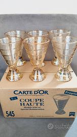 Set vintage 6 coppe da gelato Carte D'Or