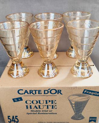 Set vintage 6 coppe da gelato Carte D'Or