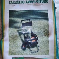 carrello avvolgi tubo gomma annaffiare giardino