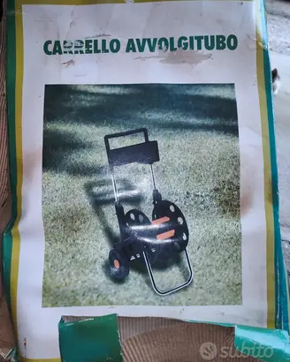 carrello avvolgi tubo gomma annaffiare giardino