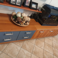 Mobili sala legno blu