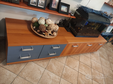 Mobili sala legno blu