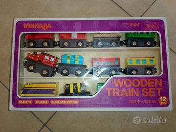 Set Trenino Magnetico Legno WINHABA 12 Pz