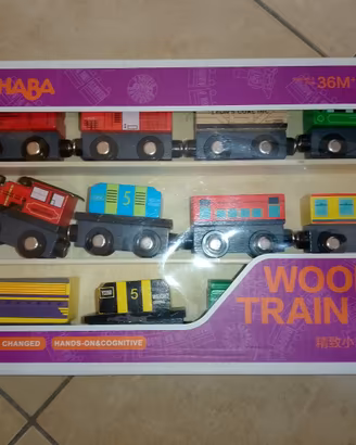Set Trenino Magnetico Legno WINHABA 12 Pz