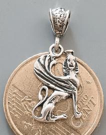 Ciondolo Sfinge Argento 925 Sterling Massiccio