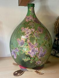 Damigiane bottiglioni grandi in vetro verde 64 cm