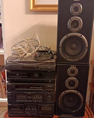 Sistema audio Sony completo con due altoparlanti, 