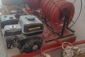 Motopompa irroratrice carrellata con due lance