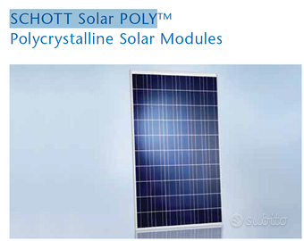 PANNELLO FOTOVOLTAICO SHOTTSOLAR POLY 230W
