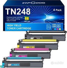 VIPGOOD TN248 TN-248CMYK Toner con Chip Compatibil