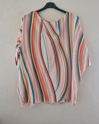 Tunica/Blusa a righe multicolor C.S.I. - NUOVA 