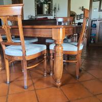 Tavolo in noce allungabile to Piombini con 4 sedie