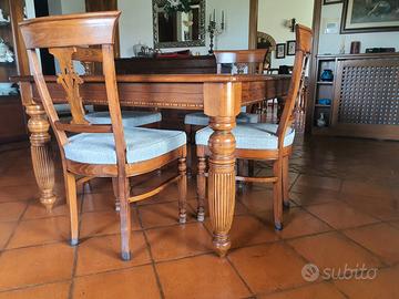 Tavolo in noce allungabile to Piombini con 4 sedie