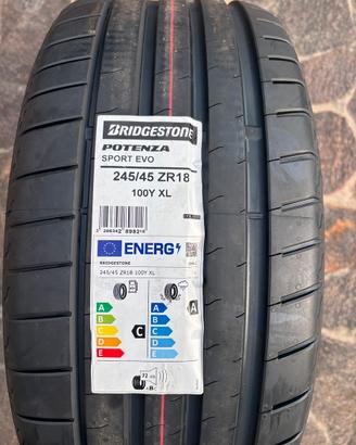 245/45R18 Bridgestone Gomme Nuove